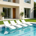 in Pool Lounge Chairs, Pool Lounge Chairs, Use in Pools with Shelves Up to 9 Inches Deep, Weather-Resistant Design,Tanning Chairs for Sun Shelves, Poolside & Beach Lounge for Outdoor Relaxation (4)