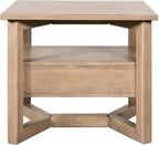 Liberty Furniture Proximity Place Living Room Rectangular End Table Transitional with Storage Drawer - Barley Buff Birch Wood