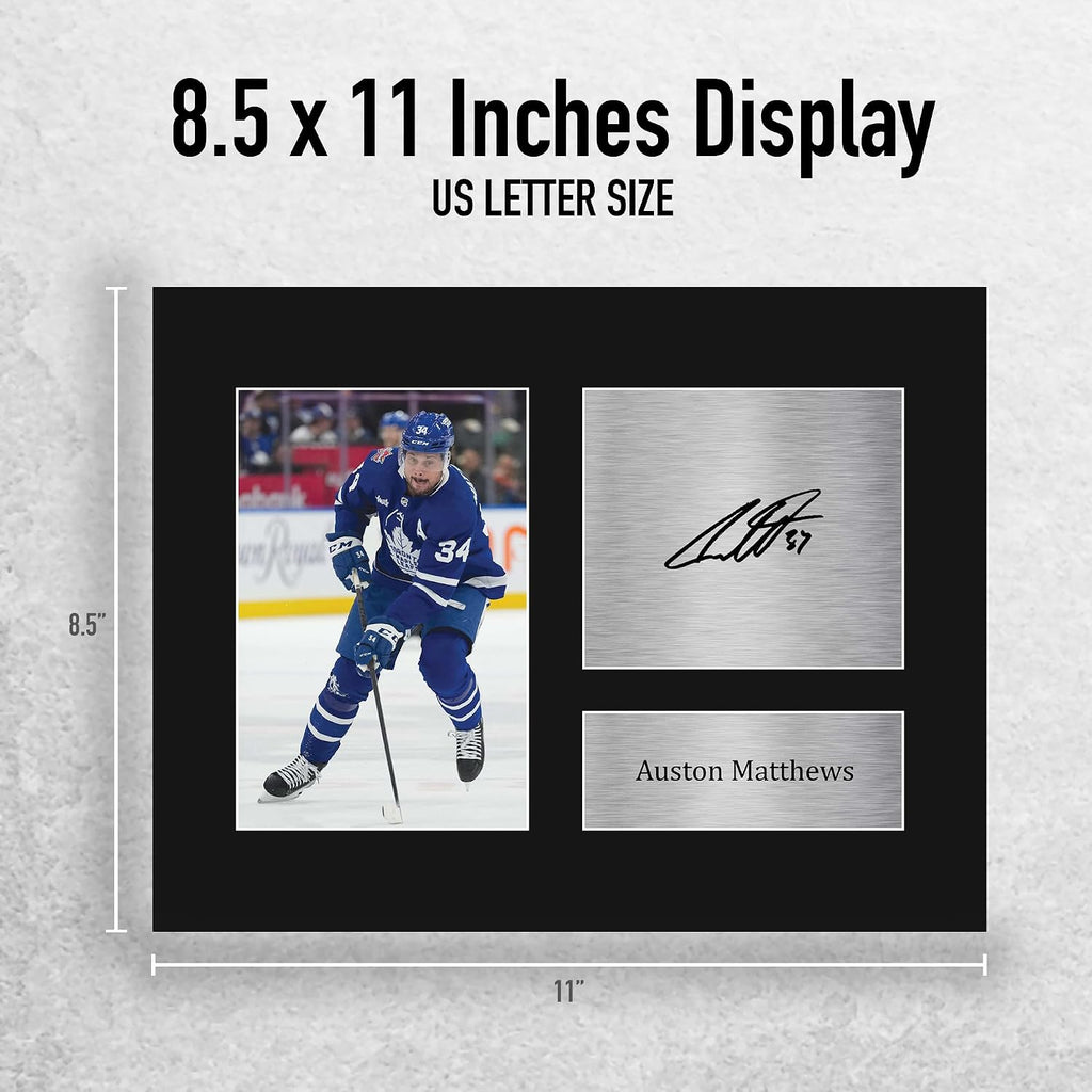 HWC Trading Auston Matthews Toronto Maple Leafs Gifts Printed Signed Autograph Picture for Ice Hockey Fans - US Letter (ID-007389)