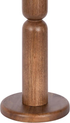 Kate and Laurel Macron Modern Mango Wood Round Side Table, 12 x 12 x 22, Walnut Brown, Transitional Wooden Pedestal Table for Use as Indoor Plant Stand or Useful Living Room End Table