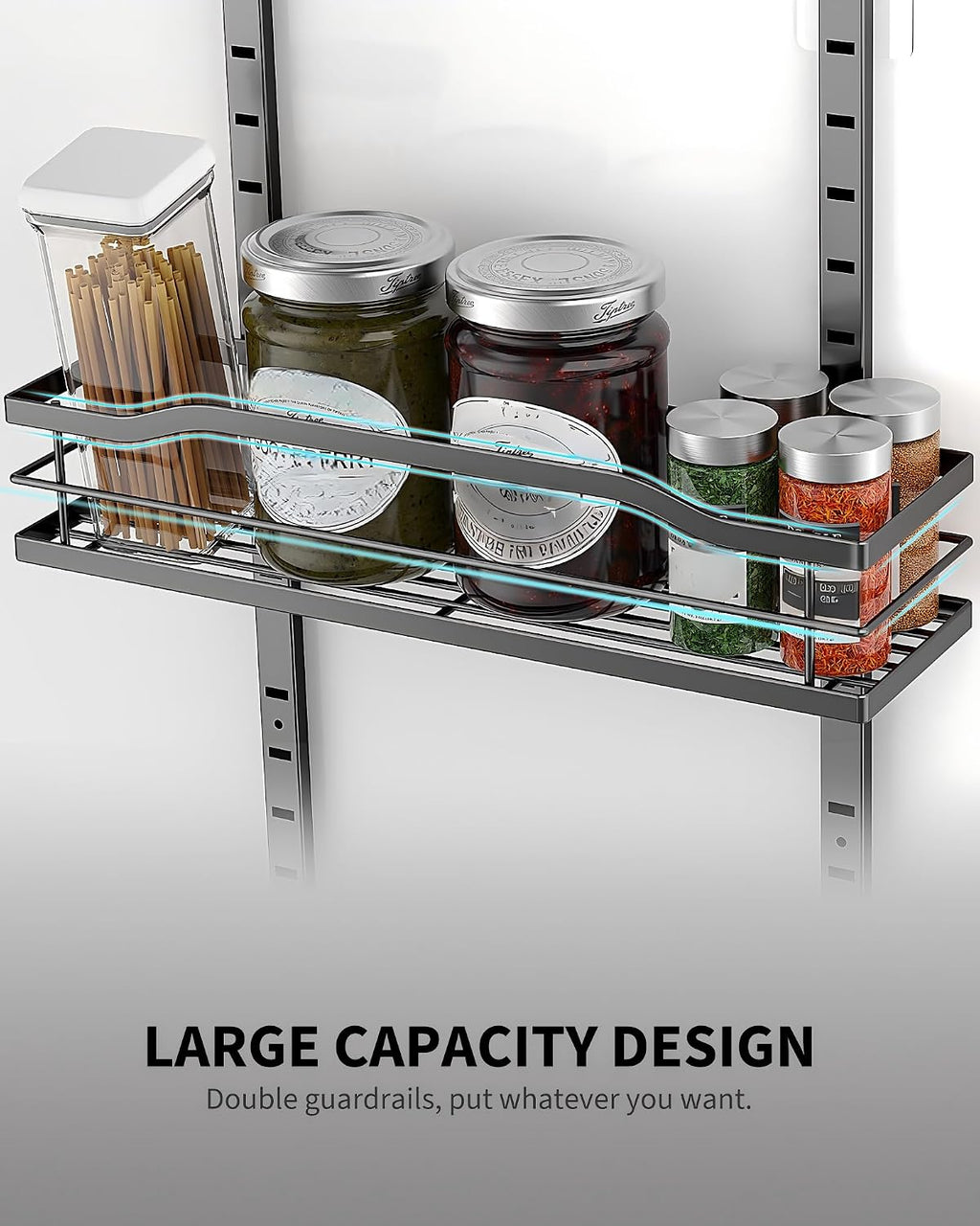 Moforoco White 9-Tier Over The Door Pantry Organizer, Pantry Organization And Storage, Metal Hanging Spice Rack Shelves Door, Home & Kitchen Essentials, Laundry Room Bathroom Organization