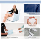 E-SeaRider Armchair Marine Beanbag, Medium, Multi (White/Grey)