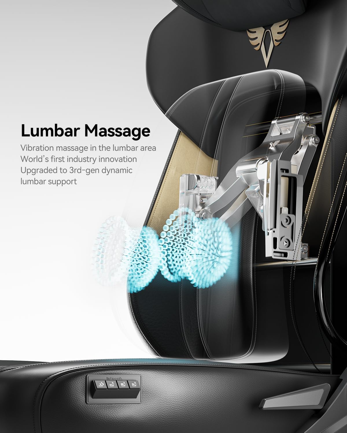 AutoFull M6 Gaming Chair with Climate Control Massage – Ventilated & Heated Seat, 3rd-Gen Active Lumbar Support, 360° Adjustable Armrests, Ergonomic Chair for Gamers & Home Office (Black)
