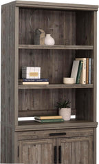 Sauder Aspen Post Commercial Office Hutch, in a Pebble Pine Finish