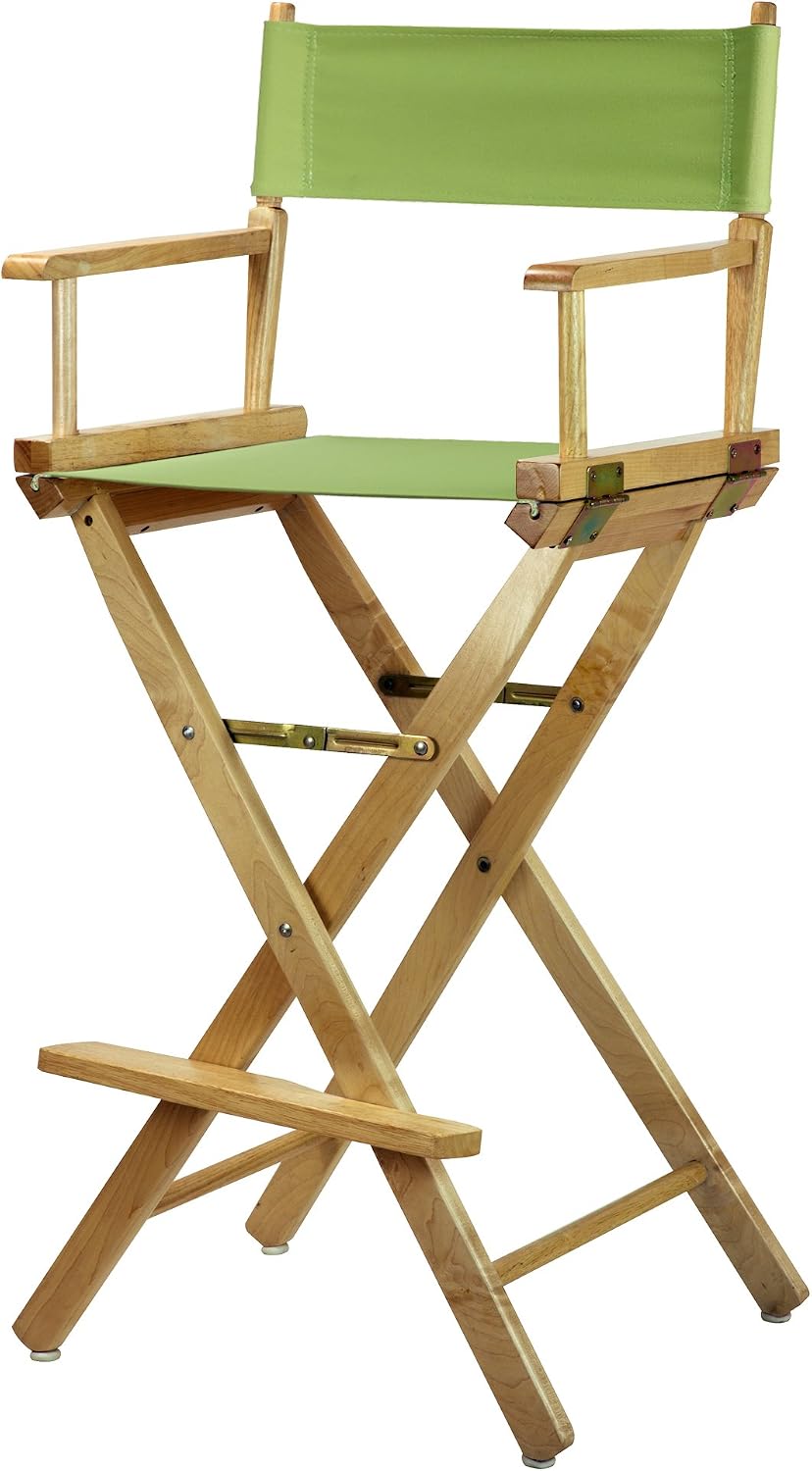 Casual Home 230-00/021-72 30" Natural Frame-Lime Green Canvas Director Chair Bar Height