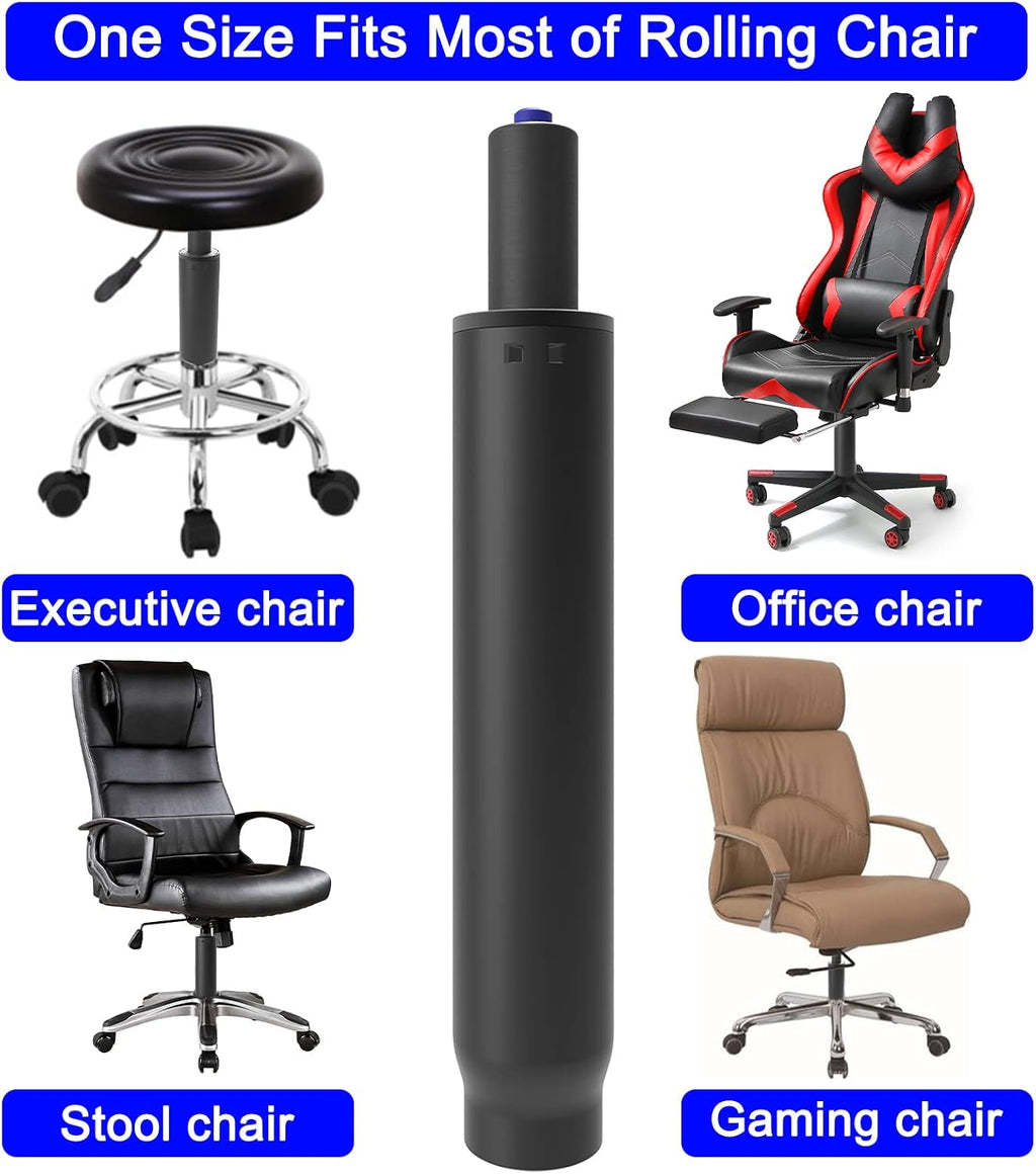 AAGUT 5'' Stroke Office Chair Gas Lift Cylinder Replacement, Pneumatic Shock Heavy Duty (450 lbs) Office Chair Parts & Universal Size, Class 4 Hydraulic Piston, Black
