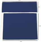 Marine Grade Weather Resistant Directors Chair Replacement Cover (Round Stick) - Marine Blue