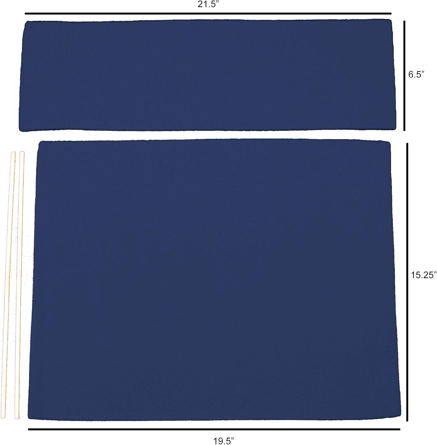 Marine Grade Weather Resistant Directors Chair Replacement Cover (Round Stick) - Marine Blue