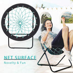 CampLand Bunjo Bungee Dish Chair-Versatile Folding Chair with Fun Bouncy Design-for Room Garden Dorm Rooms and Lounging in Living Rooms Set of 2pcs