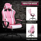 Gaming Chair 188 P, Modern Pink Ergonomic High Back PC Computer Gaming Chair with Lumbar Support, Adjustable Height, 360 Swivel, Executive Style, PU Leather, 300 lb Capacity