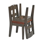ECR4Kids Hideaway Chair, Kids Furniture, Dark Walnut/Grey Wash, 2-Pack