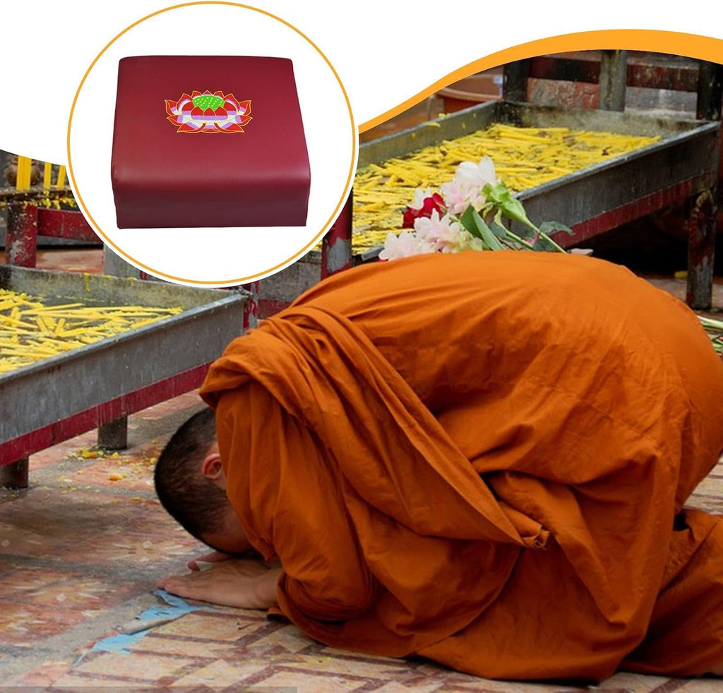 Wooden Kneeler for Meditation with Supportive Cushion