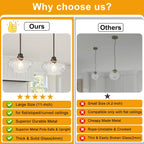 Pendant Lights Kitchen Island, Oil Rubbed Bronze Pendant Light Fixtures with 11" Clear Hammered Glass Shade, Modern Hanging Pendant Lights Fixture for Kitchen Island Dining Room Hallway Foyer Entryway