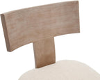 chairus Dining Chairs Set of 4, Upholstered Farmhouse Kitchen Chairs with Natural T-Shape Wood Back Armless Dining Room Chairs with Soft Wide Seat, Linen Beige