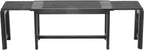 Jofran Global Archive Bradford Extendable Solid Mango Wood Bench, Mid-Century Accent Bench for Living Room Entryway, Grey