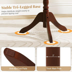 Tangkula Coat Rack Freestanding, Solid Rubber Wood Coat Tree with 11 Hooks and 3 Height Options for Coats, Hats, Bags, Purses, Clothes, Hanger Stand for Entryway Hallway Bedroom Office (Reddish Brown)