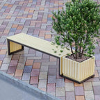 Patio Benches for Outdoors Shopping Mall Leisure Chair Outdoor Flower Pot Seat Combination Square Waiting Gazebo Creative Box Public Stool Garden Benches for Outdoors