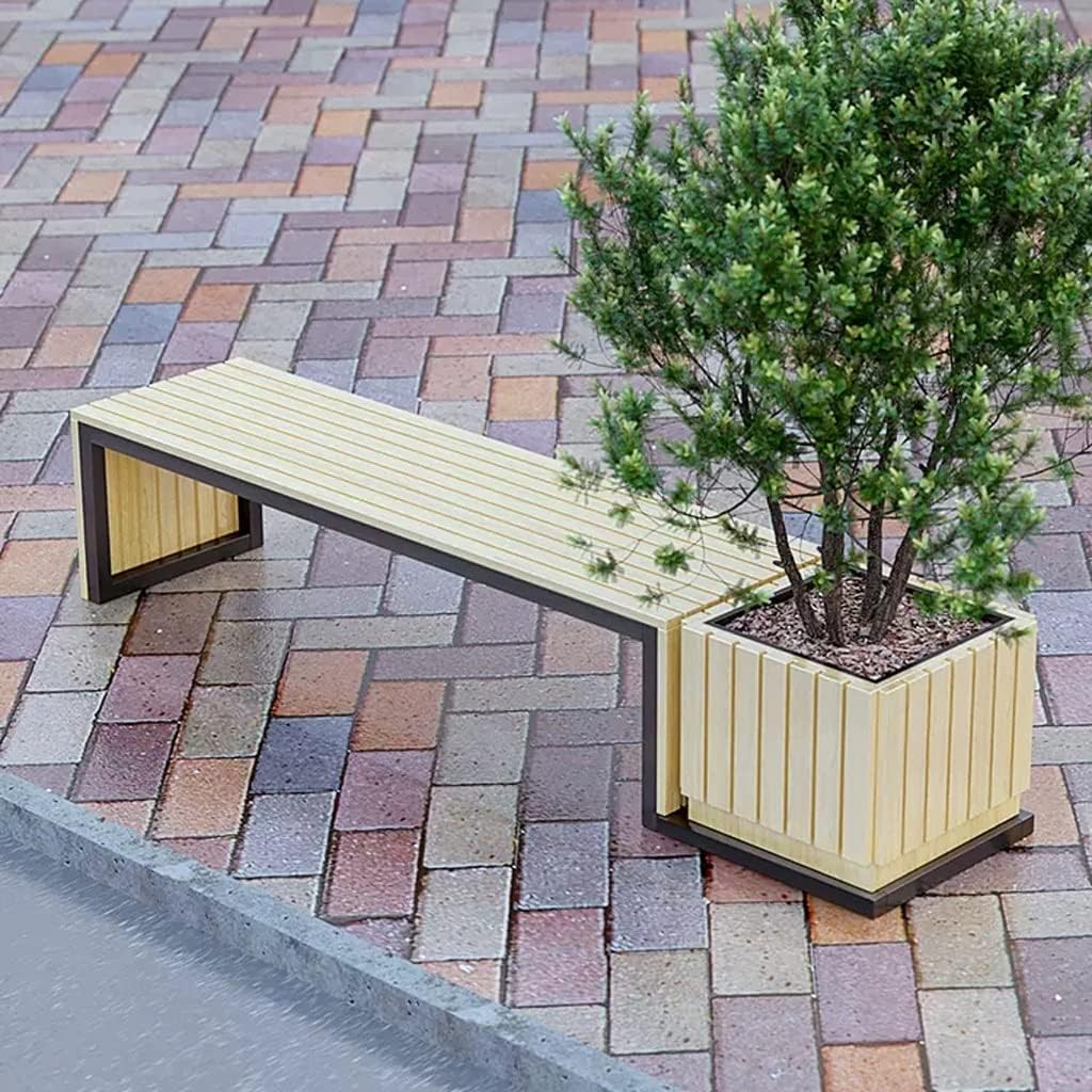 Patio Benches for Outdoors Shopping Mall Leisure Chair Outdoor Flower Pot Seat Combination Square Waiting Gazebo Creative Box Public Stool Garden Benches for Outdoors