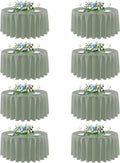 sancua Round Tablecloth 90 Inch Fit 30-72 Inch Tables, 8 Pack Sage Green | Circle Polyester Fabric Table cloth for Wedding Party Reception Banquet Birthday, Washable Formal Covers