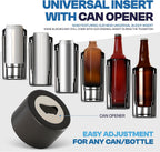 Frost Buddy Universal Can Cooler - Fits All - Stainless Steel Can Cooler for 12 oz & 16 oz Regular or Slim Cans & Bottles - Stainless Steel (Alabama Crimson Tide | 3D)