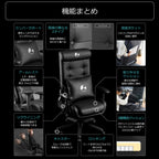 Bauhutte G-370PU-BK Gaming Sofa Chair 2, Black, PU Leather Type, Gaming Chair Like a Sofa, Standard