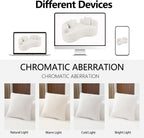 67”Curved Loveseat Sofa for Living Room, Deep Seat Love Seat Couch with 2 Throw Pillows, Modern Loveseat Adopt Teddy Fabric, Suitable Small Spaces The Cloud Loveseat, No Assembly Needed, White