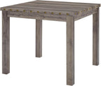 Counter Height Dining Table Set for 4,Farmhouse Dining Table Set for 4,Square Bar Kitchen Dining Table with 4 Bar Stools,High Dining Table and Chairs for Dining Room, Kitchen