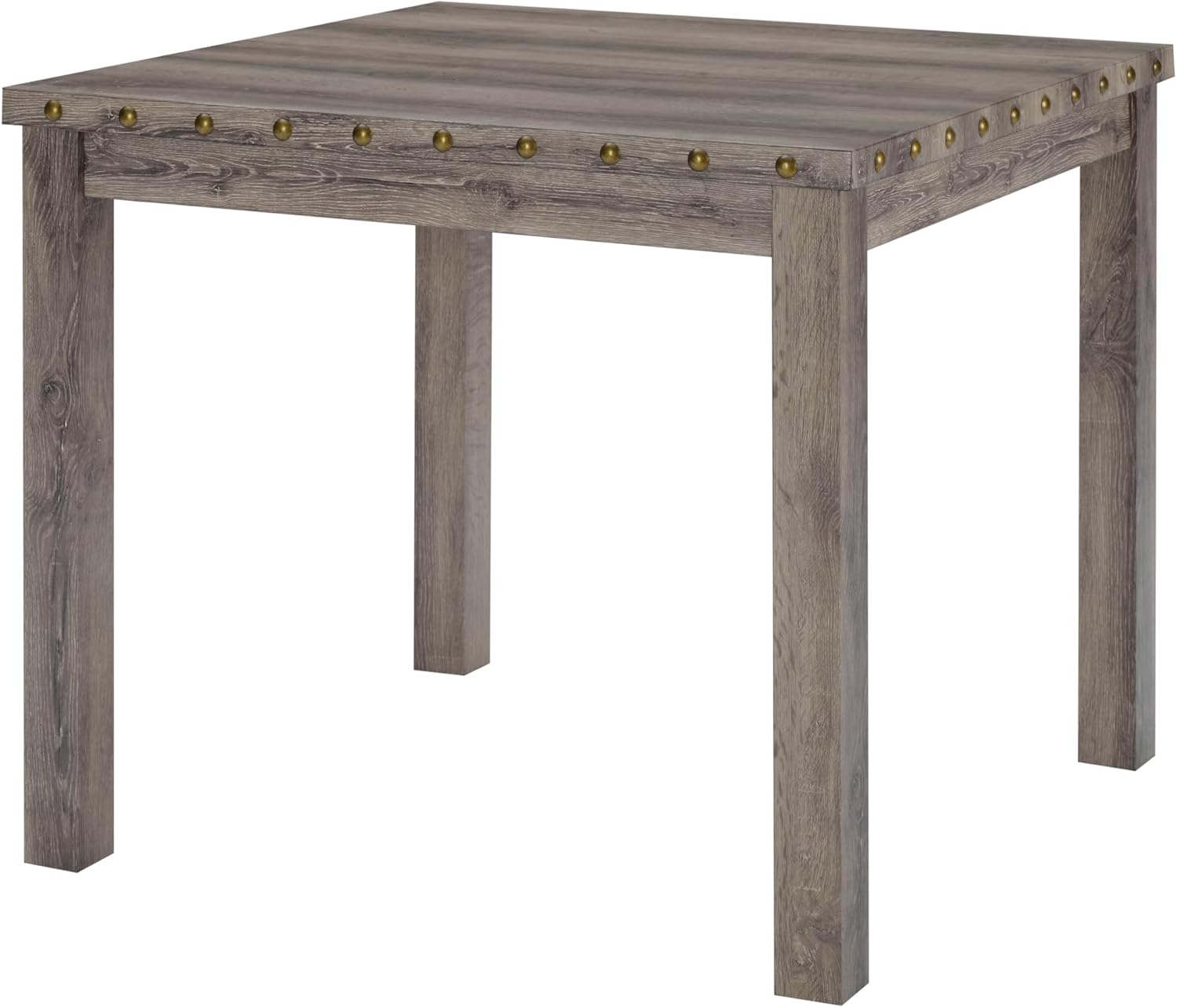 Counter Height Dining Table Set for 4,Farmhouse Dining Table Set for 4,Square Bar Kitchen Dining Table with 4 Bar Stools,High Dining Table and Chairs for Dining Room, Kitchen