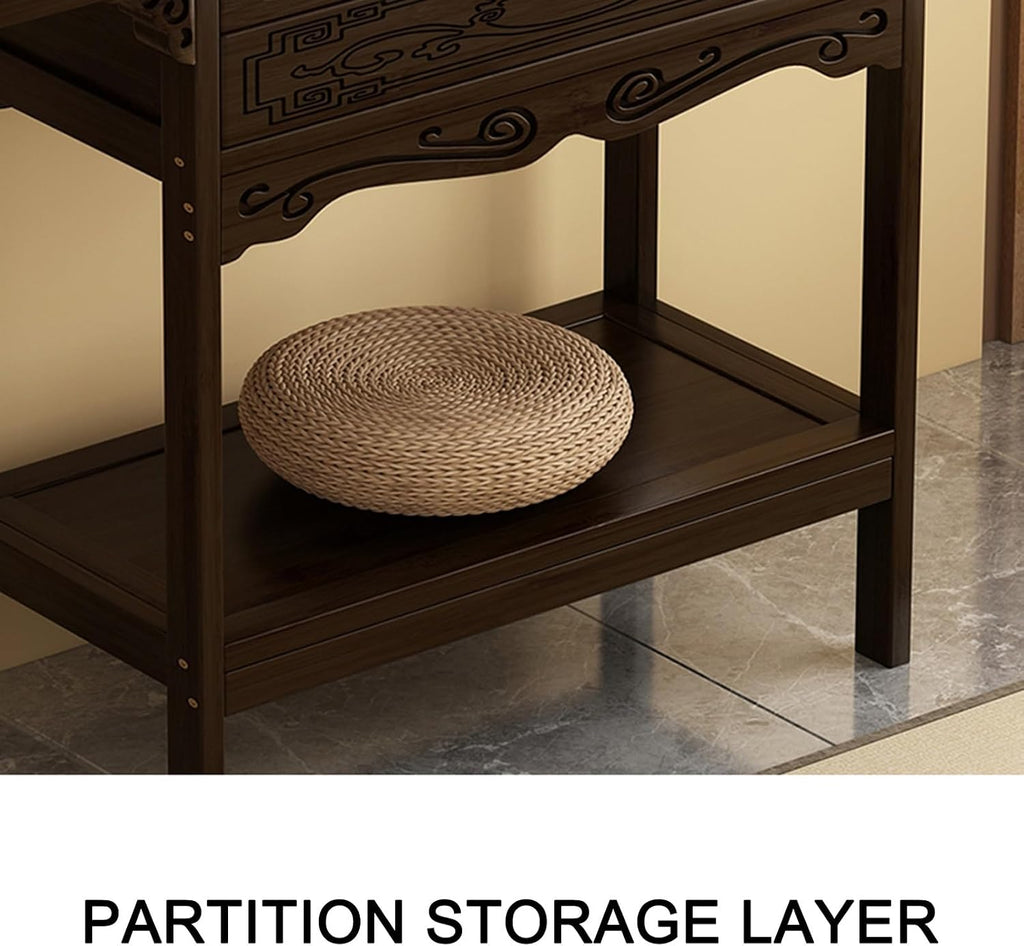 HARELA Meditation Altar Table Cabinet with Drawer, Meditation Shrine Buddhist Altar Table, Personal Shrine Meditation Table, for Living Room, Bedroom, Office, Bathroom(50 * 33cm/19.7 * 13in)