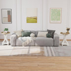 2 PCS Accent Farmhouse End Table, Round Side Table, Tray Top, White