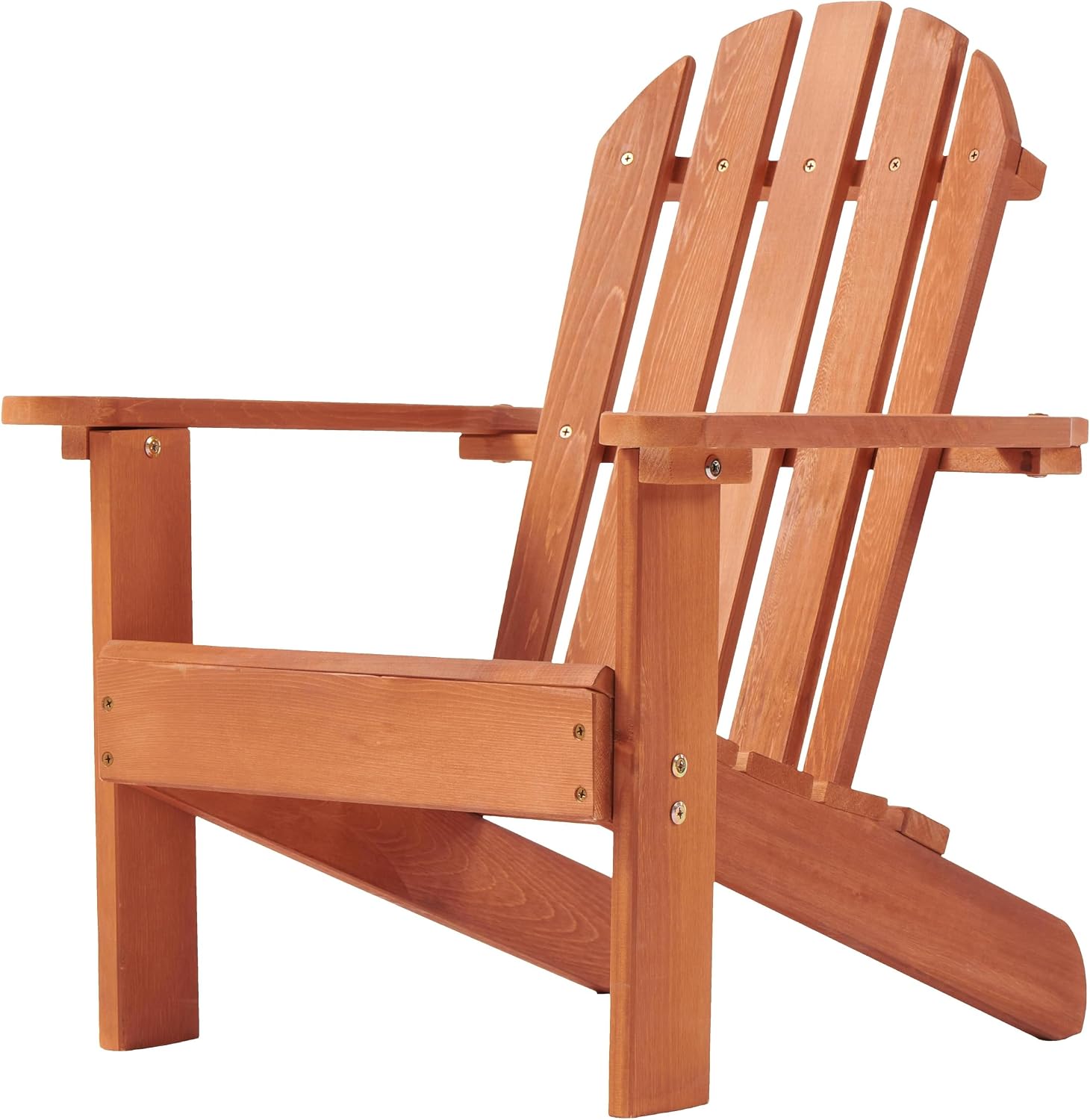 Wooden Kid's Adirondack Chair for Indoor and Outdoor, Natural Cedar Patio Lounge Chiar for Kids