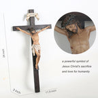 BC Catholic Crucifix Wall Cross in 24" H Jesus Christ indoor Home Decor Collectable Religious Gifts Renaissance Sculpture handmade By Buildclassic