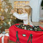 HOLDN’ STORAGE Christmas Tree Bag Heavy Duty 600D Oxford - Christmas Tree Bags Storage Fits Up To 9Ft, Extra Wide, Waterproof Storage Bags with Reinforced Handles & Zipper - Red