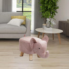 Ottoman Stool Kids Stool Animal Footstool Sofa Tea Stool for Bedroom Decor, Pink