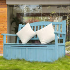 Waterproof Solid Wood Garden Bench, 48.8" Outdoor Storage Bench for Yard, Porch, Entryway - Durable, Stylish Seating Solution for Home and Garden