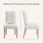 HOMRELEXA Wooden Dining Chairs Set of 4, Dining Room Chairs with Wood Legs, Cloud-Like Cushion & Reinforcement Structure Design for Kitchen/Living Room/Restaurant, Easy Assembly