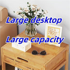 Side Table with Drawer and Open Storage End Table Nightstand Bedside Tables Night Stand Storage Shelf Lightweight