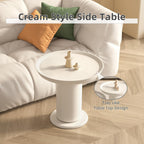 End Table,Accent Table Ideal for Any Room-Side Table Living Room,Side Tables Bedroom,end endTable Cream White for Indoor