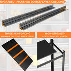 48''W Garage Shelving,3300LBS Heavy Duty Garage Shelving,73.2"H Industrial Shelving,Adjustable Storage Shelf Unit with Double Layer Posts for Garage,Basement,Warehouse,Commercial,Black 5 Tier