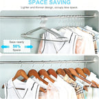 Hangers 100 Pack Clothes Hangers, Non Slip Coat Hanger Clothing Hanger Heavy Duty Metal Wire Hanger, Space Saving Ultra Thin Stainless Steel Skirt Suit Pants Hangars 16.5 Inch
