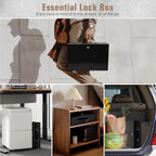 Fireproof Document Box, Fire Resistant Safe Box with Key Lock for Home, Portable Fireproof Lock Box for Personal Items, Passport, Cash, Tablet, X Large 13.2" x 11" x 4.13"