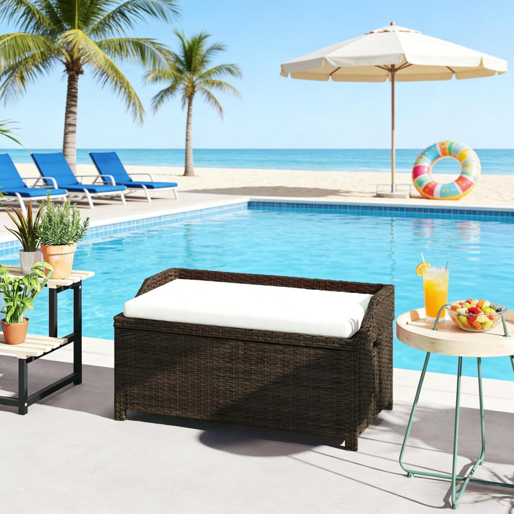Outdoor Storage Bench with 34 Gallon Capacity