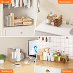 Lifewit Purse Organizer for Closet, Clear Handbags Storage Organizer, Adjustable Clutch Purse Storage Organizer Holder for Closet, 2 Pack Bookshelf Dividers for Sweater in Bedroom 35 x 24 cm/14 × 9.5"