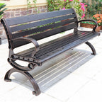 Patio Benches for Outdoors Park Bench Outdoor Leisure Chair Square Area Aluminum Alloy Double Garden Benches for Outdoors