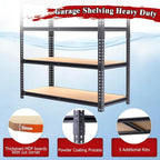 Heavy Duty Garage Shelving,5-Tier Garage Storage Shelves,2400LBS Storage Shelves Heavy Duty,Adjustable 5 Tier Shelving Unit,Heavy Duty Shelving for Garage Storage Warehouse,28''×12''×60''