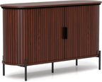 Simore Sideboard Buffet Cabinet with Storage, 47.2" Fluted Buffet Storage Cabinet with Doors and Adjustable Shelves,Entryway Cabinet for Living Room, Dining Room,Walnut
