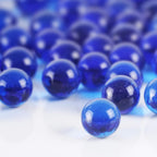CYS EXCEL Cobalt Blue Glass Marble Gemstone Vase Filler (1 LB) | Multiple Color Choices Aquarium Marble Beads | Decorative Mosaic Gem Pebbles (Approx. 80-93 PCS)