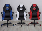 RS Gaming™ Bonded Leather High-Back Gaming Chair, White/Black