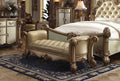 74 x 31 x 28 in. Bone Polyurethane Bench