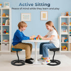 ADHD Chair for Kids, Yoga Chairs for Adults, Wobble Stool Active Flexible Seating Desk Chair with Non-Slip Base and Washable Seat Cover for Stability, Balance, Yoga, Office, School, Classroom